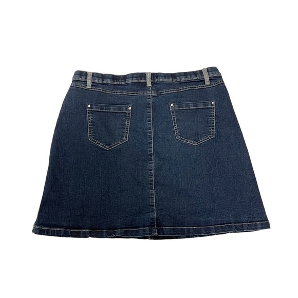 SOLD 🔴 Emotions jeans denim skirt with shorts size 11 fits W34 blue - Picture 2 of 13